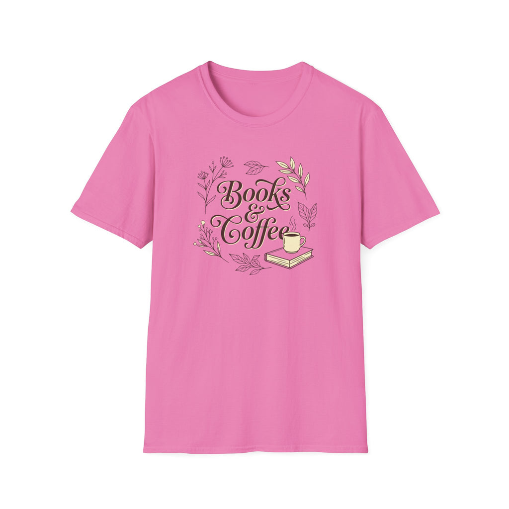Books & Coffee Cup T-Shirt