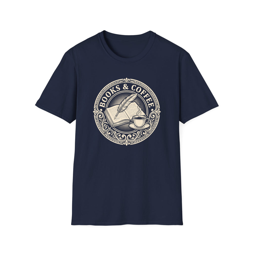 Books & Coffee Shield T-Shirt