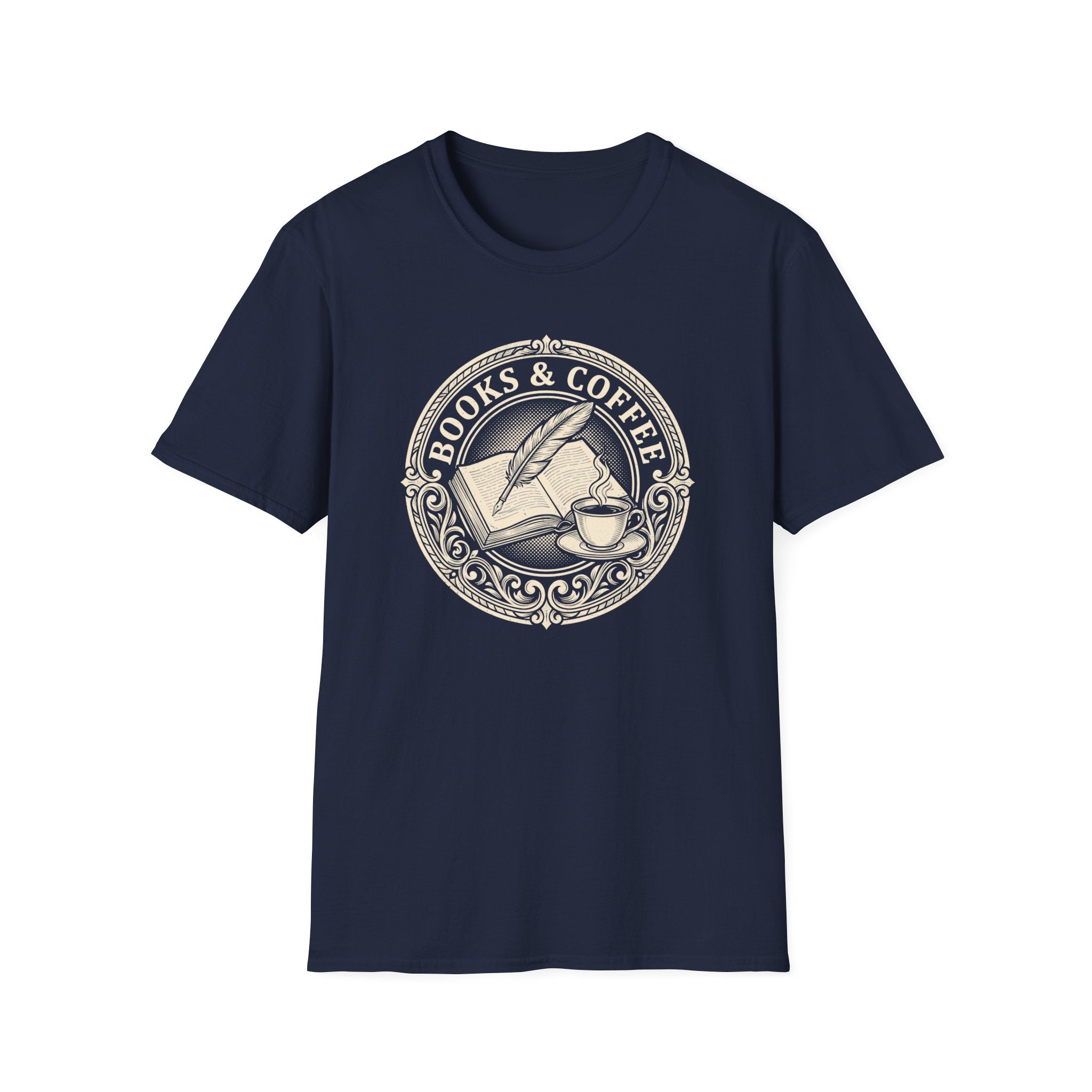 Books & Coffee Shield T-Shirt