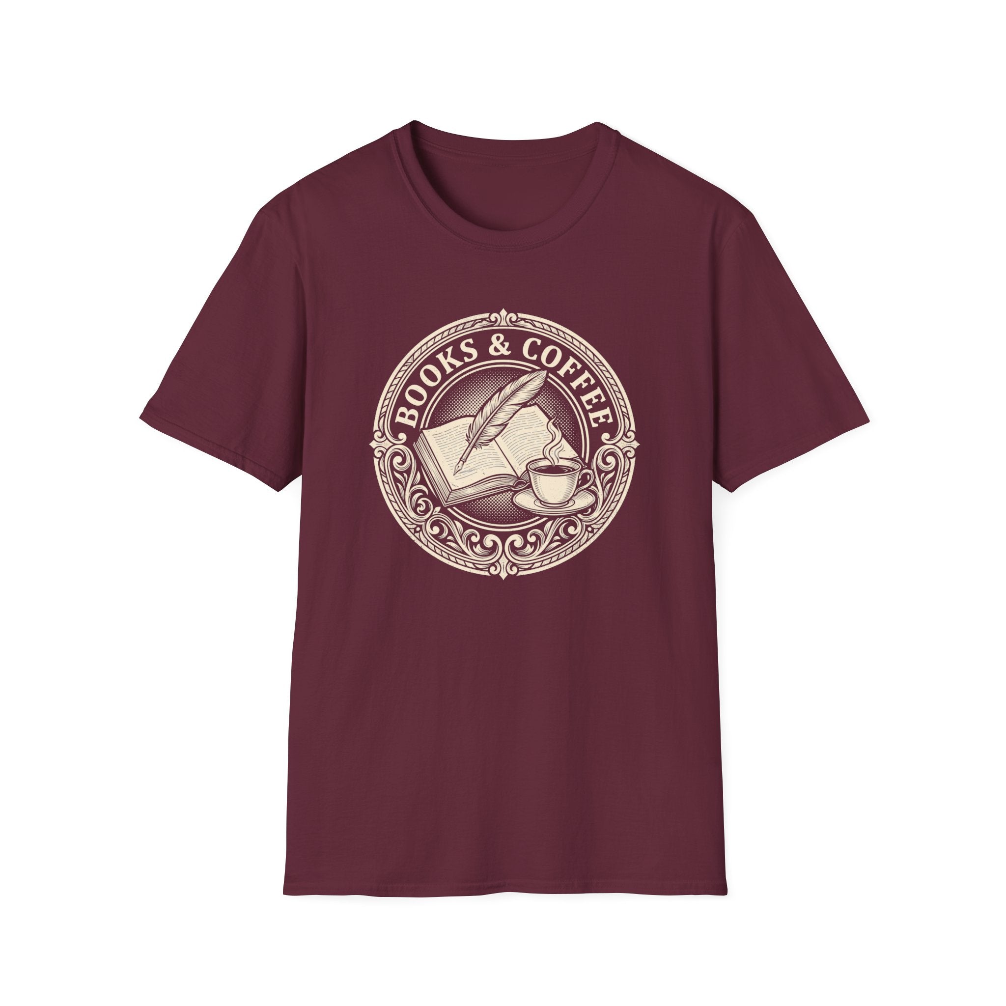 Books & Coffee Shield T-Shirt