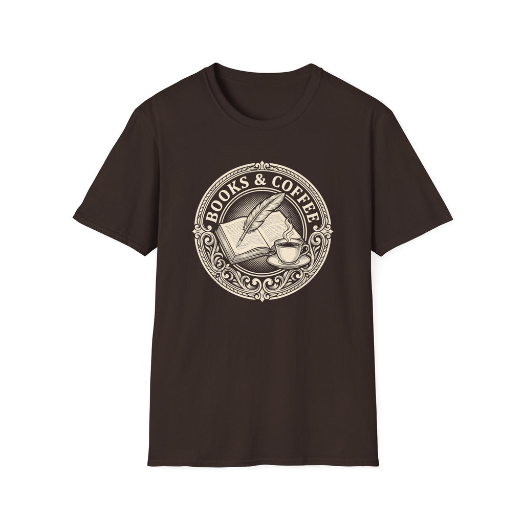 Books & Coffee Shield T-Shirt