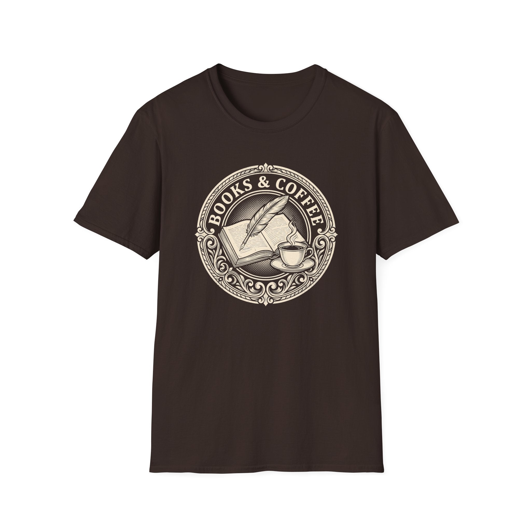 Books & Coffee Shield T-Shirt