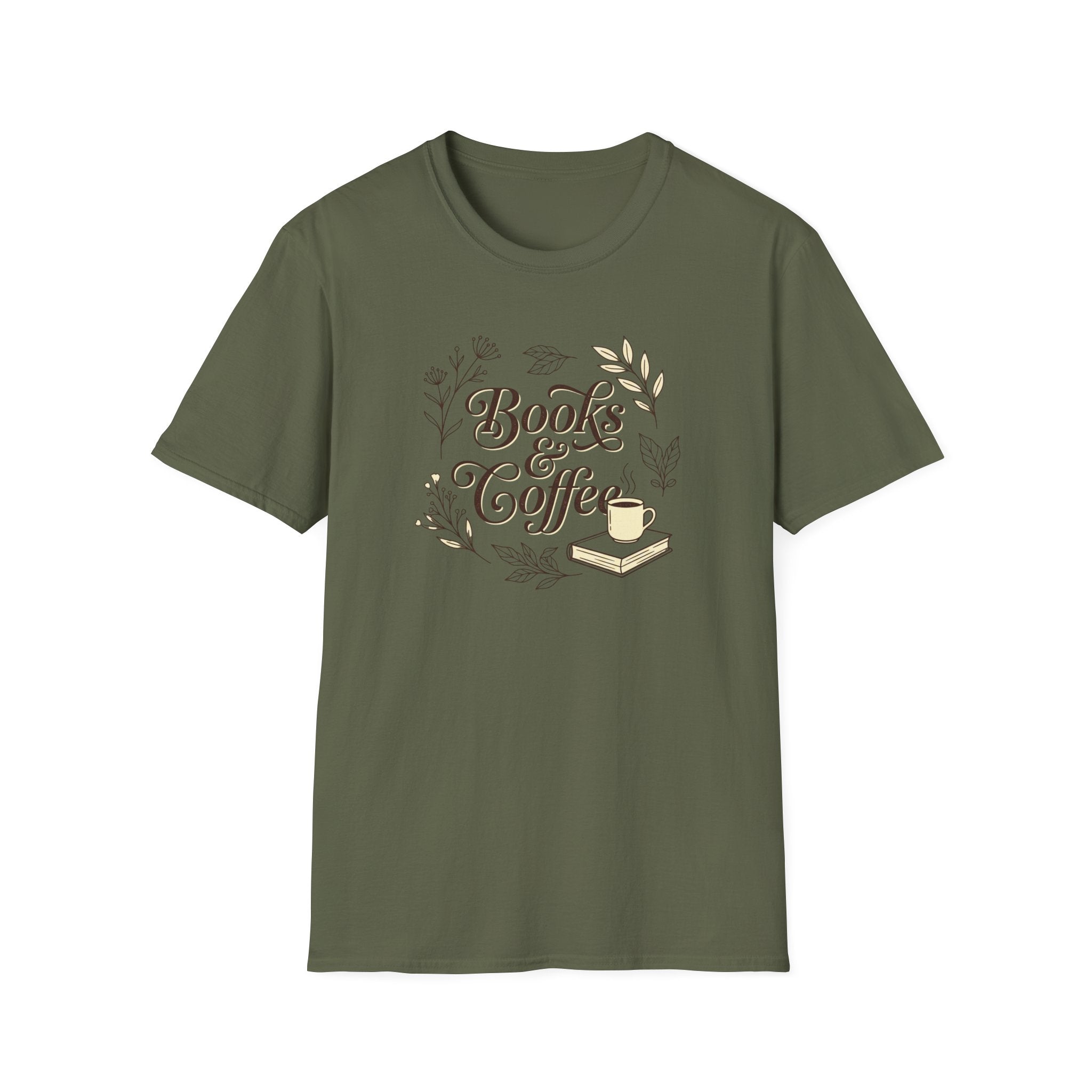 Books & Coffee Cup T-Shirt