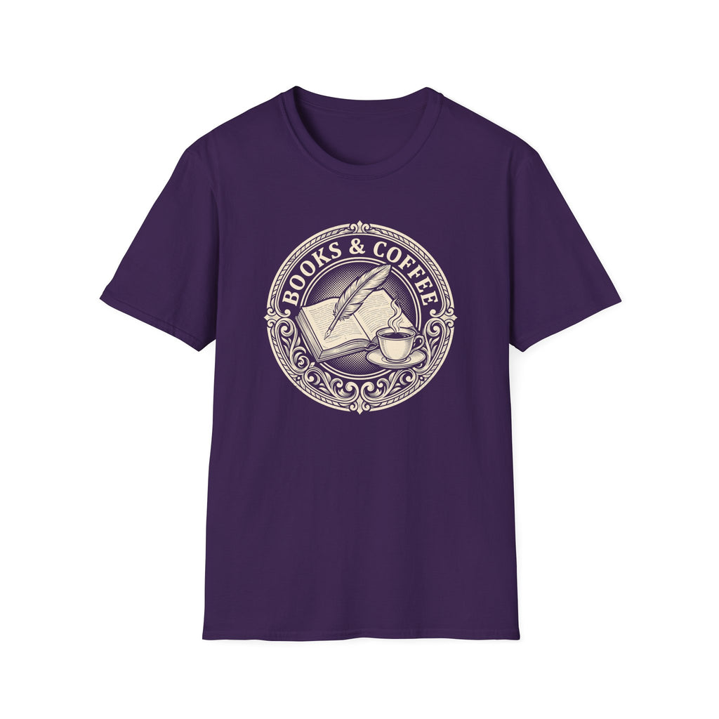 Books & Coffee Shield T-Shirt