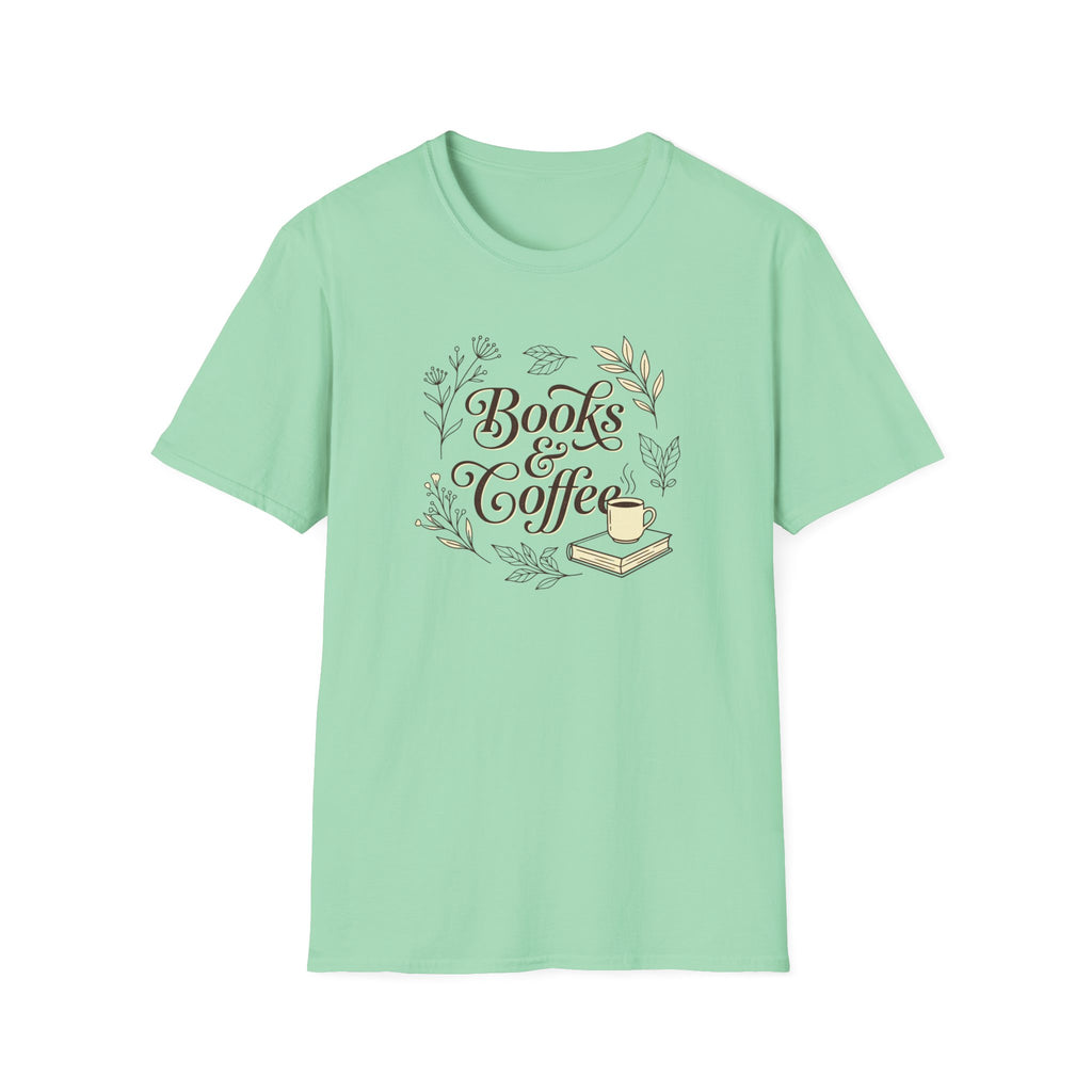 Books & Coffee Cup T-Shirt