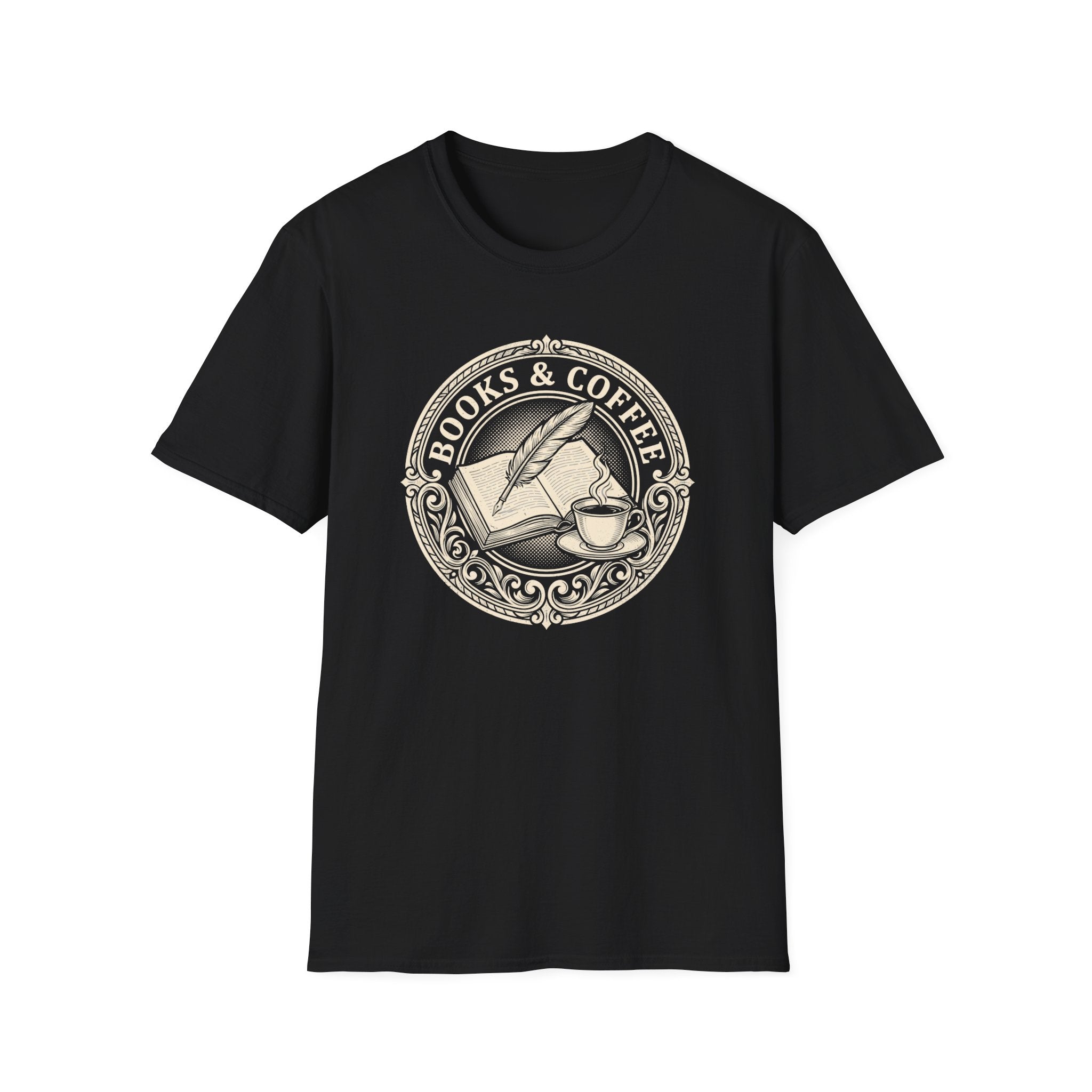 Books & Coffee Shield T-Shirt