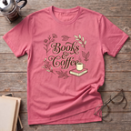 Books & Coffee Cup T-Shirt