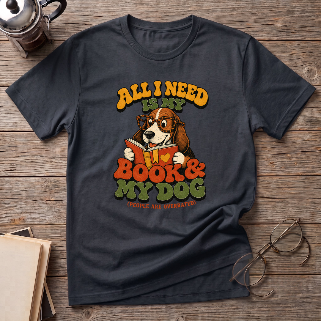 A Book And My Dog T-Shirt