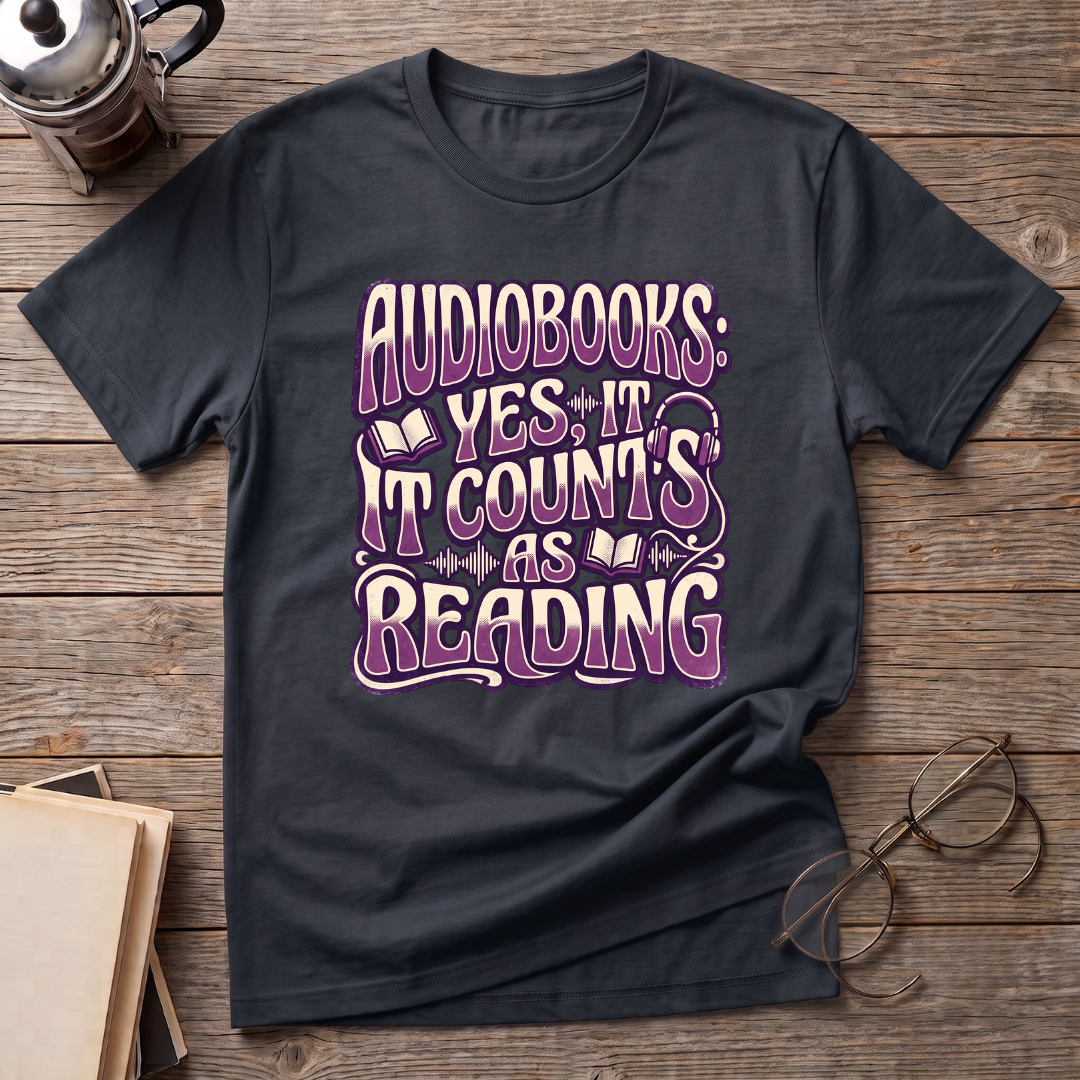 Audiobooks Yes It Counts As Reading - T-Shirt