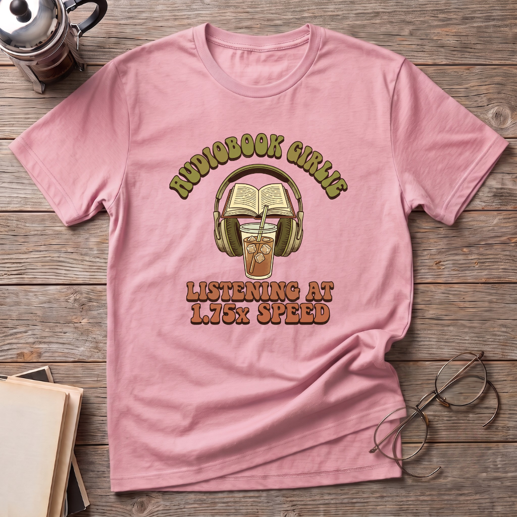 Audiobook Girlie Iced Coffee T-Shirt