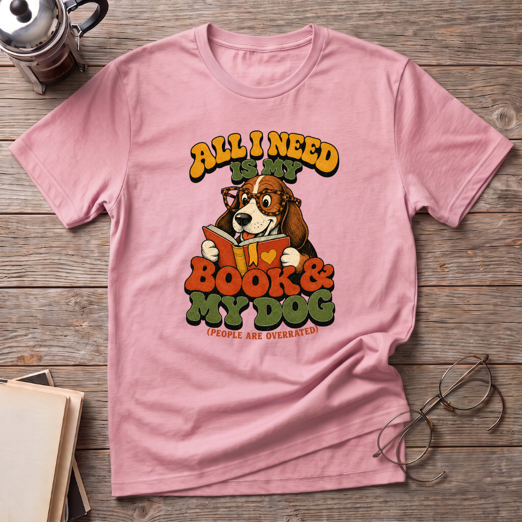 A Book And My Dog T-Shirt