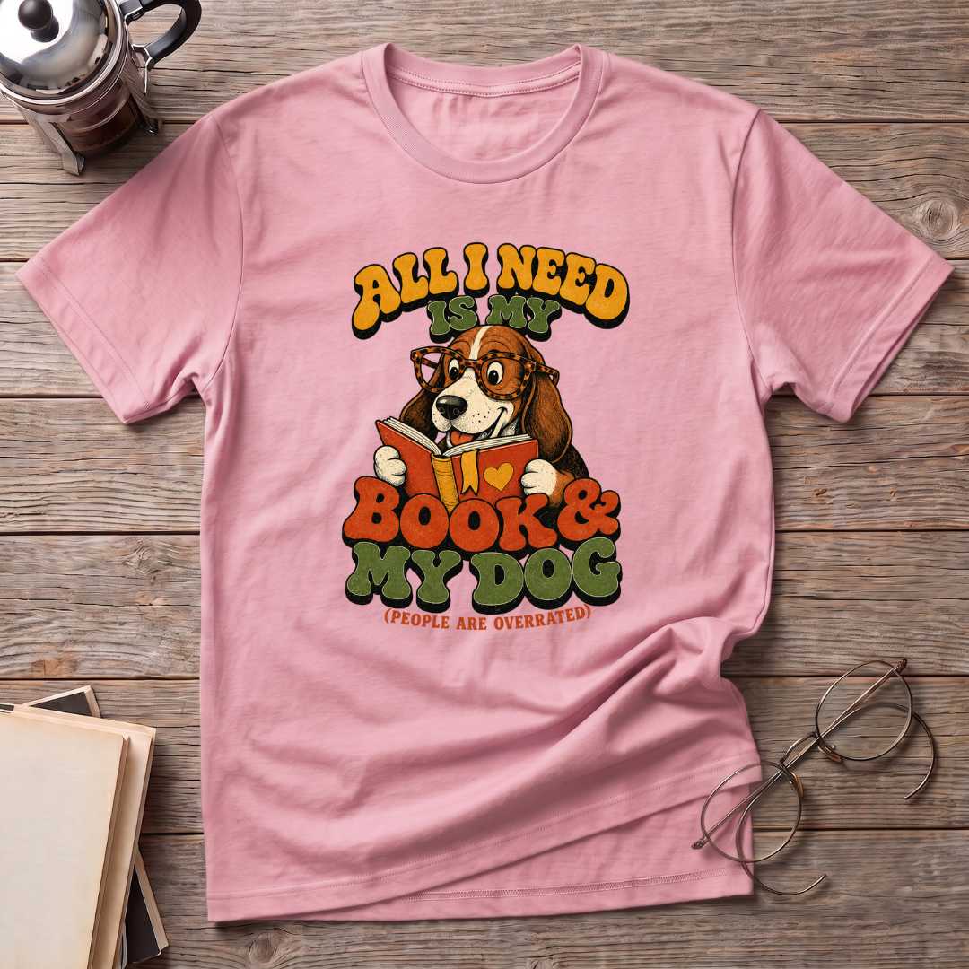 A Book And My Dog T-Shirt