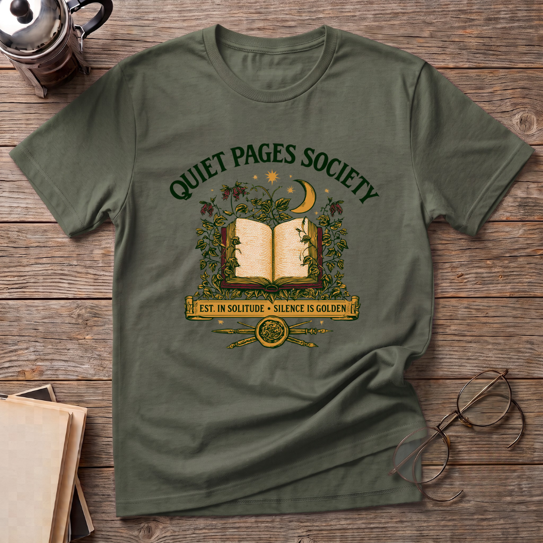 Quiet Pages Book T-Shirt