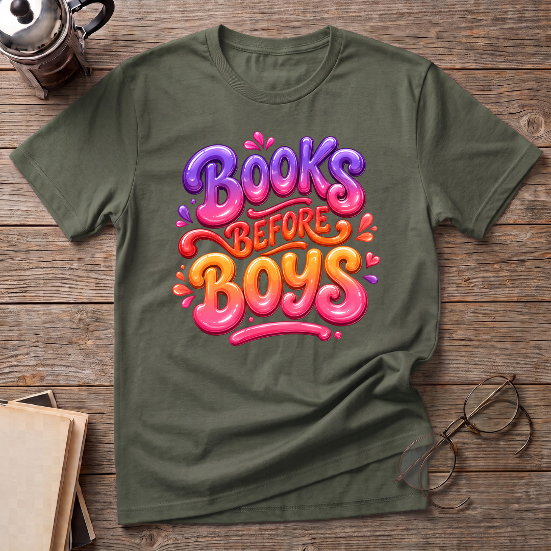 Books Before Boys T-Shirt
