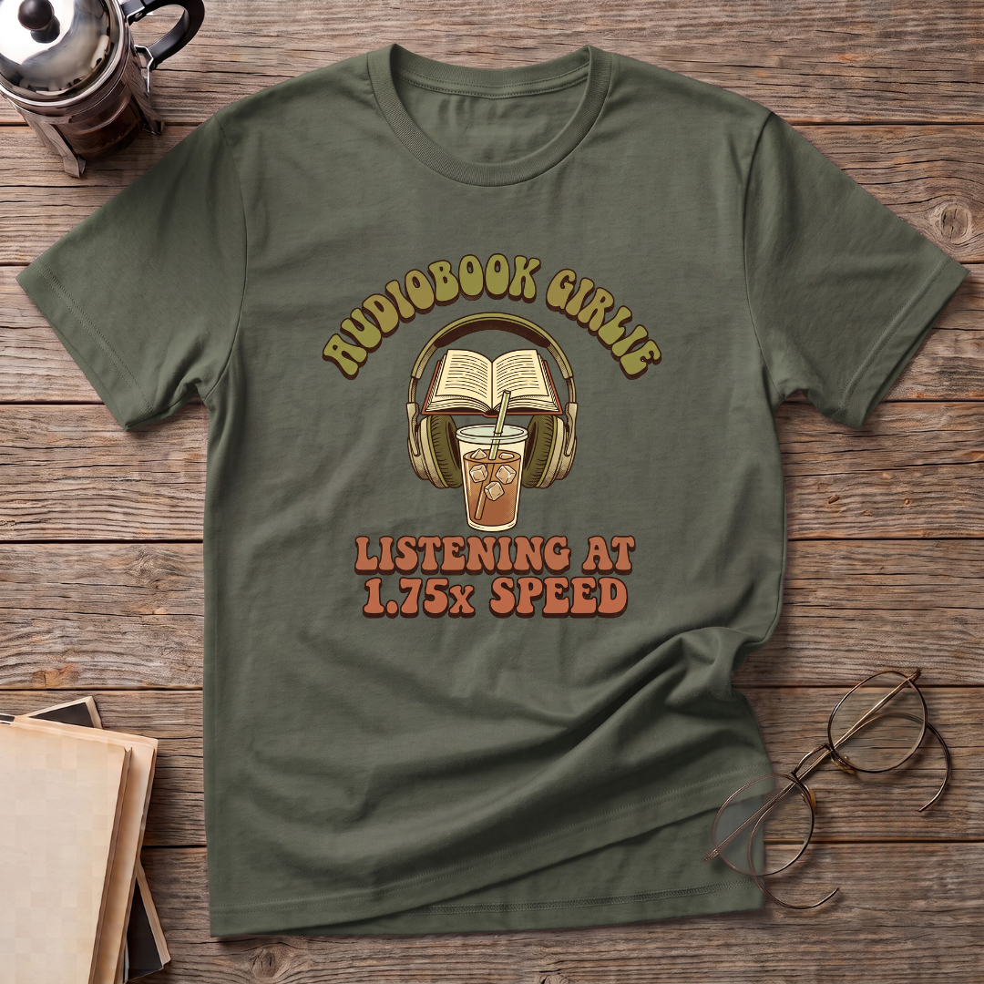 Audiobook Girlie Iced Coffee T-Shirt
