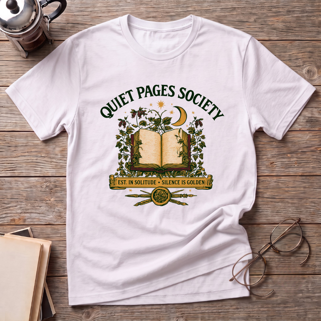 Quiet Pages Book T-Shirt