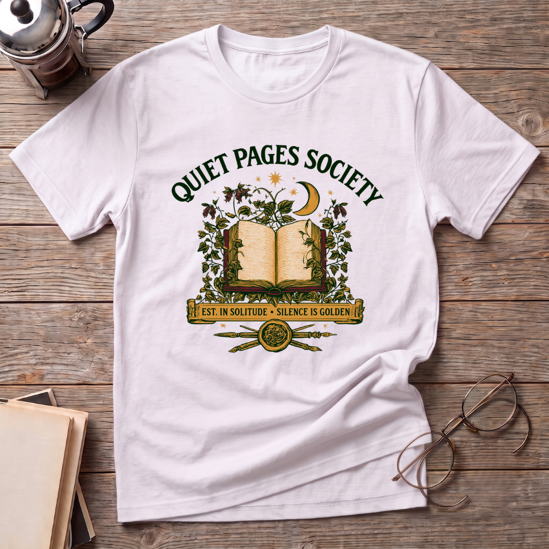 Quiet Pages Book T-Shirt