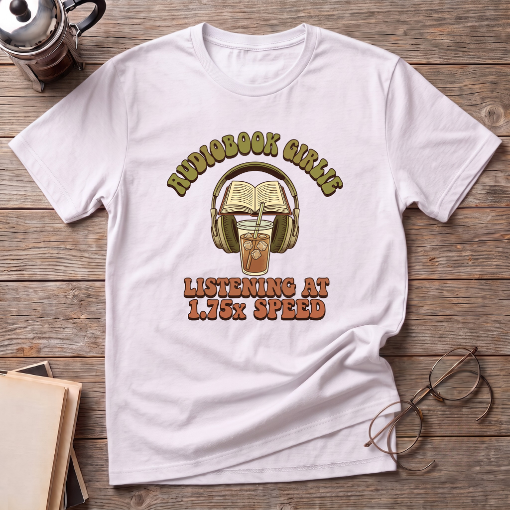 Audiobook Girlie Iced Coffee T-Shirt