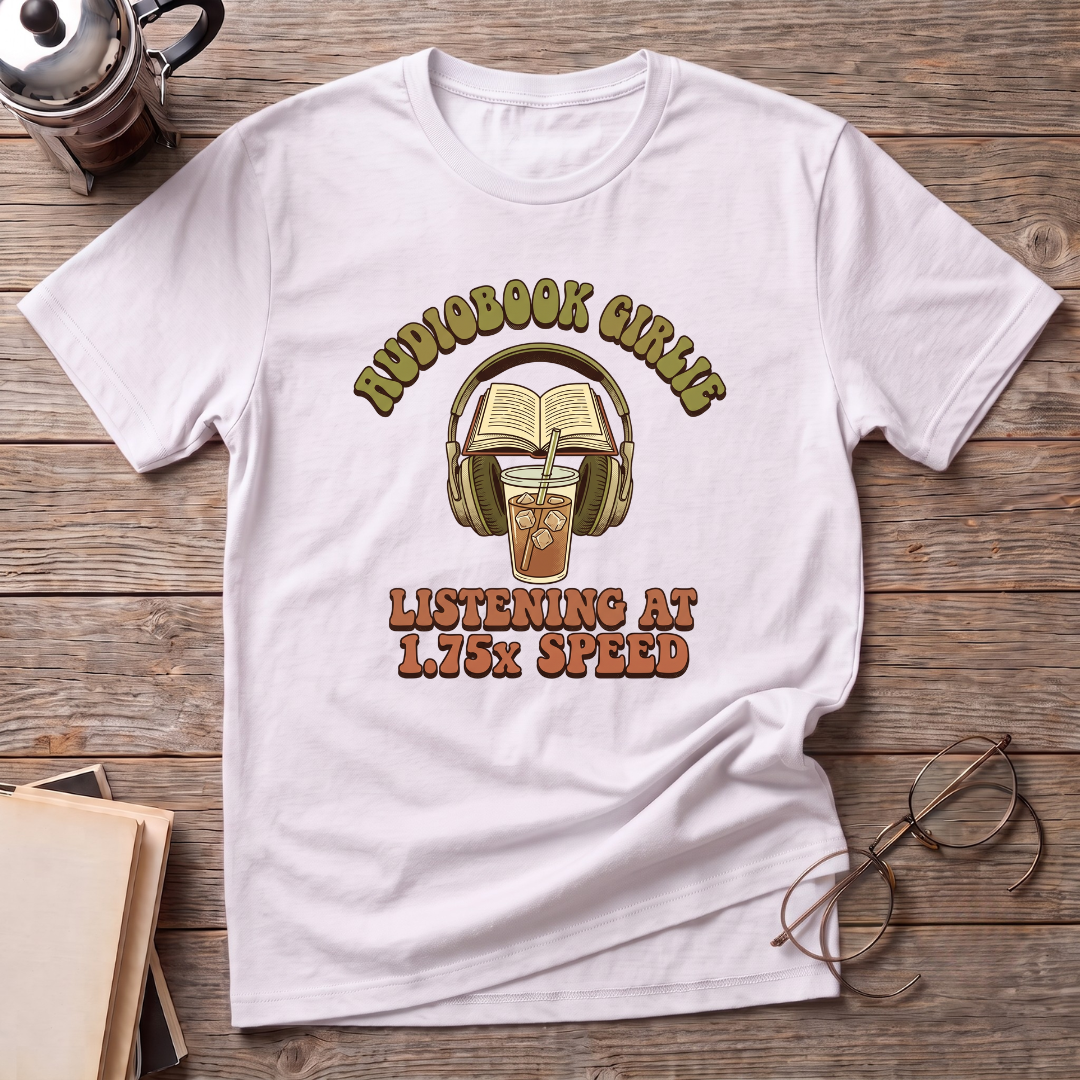 Audiobook Girlie Iced Coffee T-Shirt