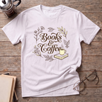Books & Coffee Cup T-Shirt