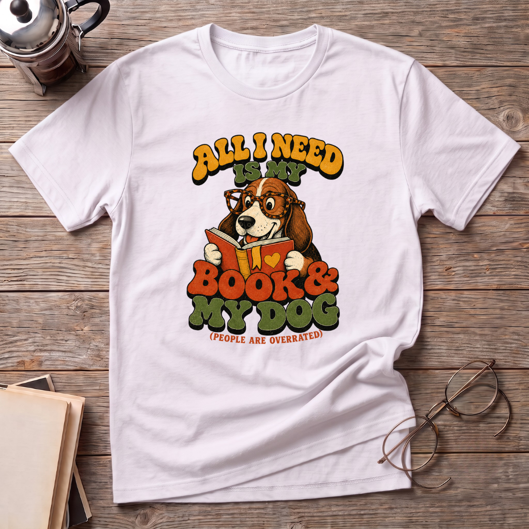 A Book And My Dog T-Shirt