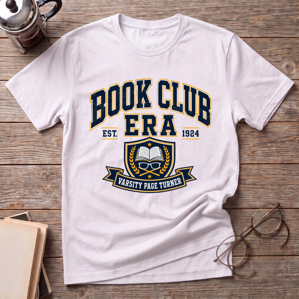 Book Club Era College Style T-Shirt